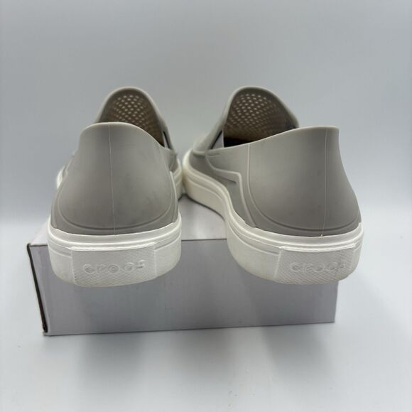 Crocs Citiane Grey Iconic Comfort Slip On Boat Loafer Shoe #204622 Women’s Sz 8 - Picture 4 of 5